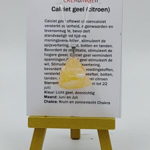 Gele calsiet hanger