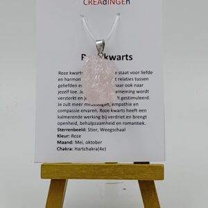 Roze kwarts hanger